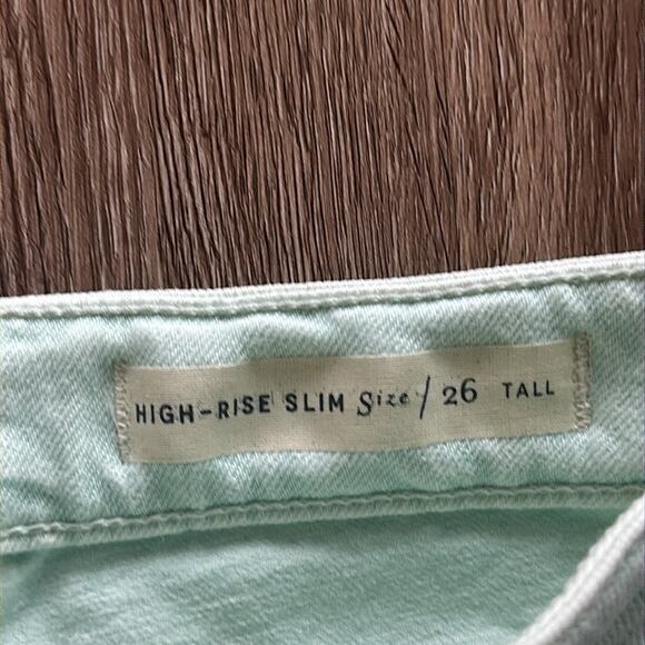 NWT Anthropologie Pilcro and The Letterpress High Rise Slim Jeans Mint 26 Tall - Picture 5 of 7